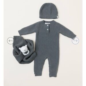 🆕 Barefoot Dreams CozyChic Ribbed Knit Baby Gift Set